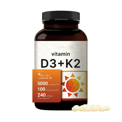 Solace Vitamin D3+K2 Softgels