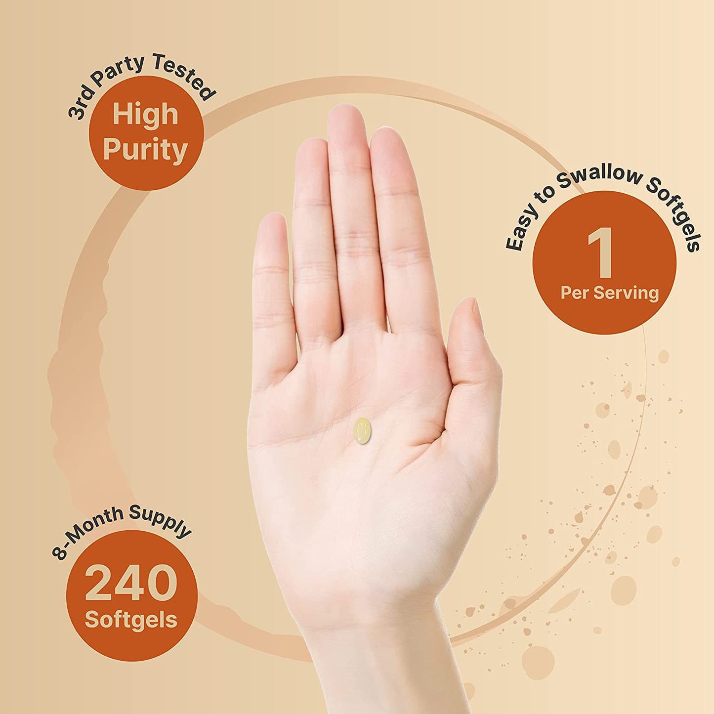 Solace Vitamin D3+K2 Softgels